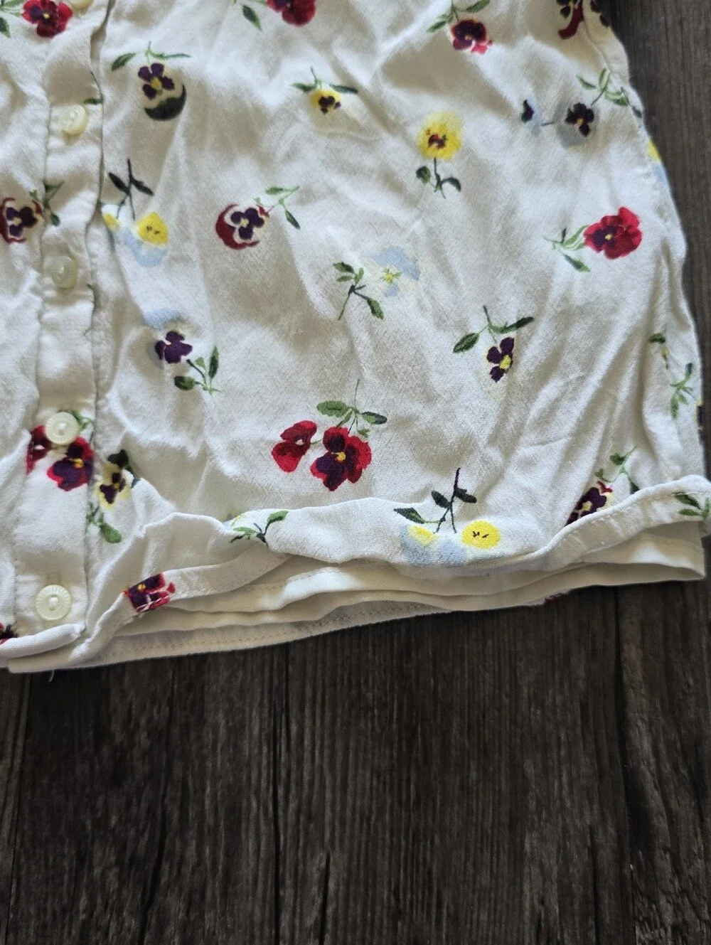 Gap Doen Girls Floral Blouse Top M